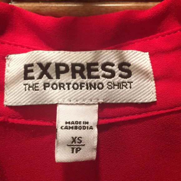 Red Express button down - Picture 2 of 4